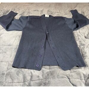 Military Equipment Corporation‎ Wool Acrylic Cardigan Sweater 40R Blue